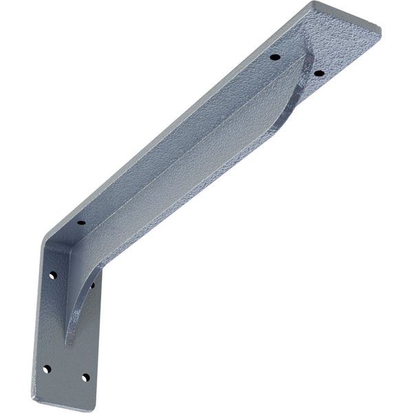 Ekena Millwork Embrey Steel Bracket, Hammered Light Blue 2"W x 14"D x 5 1/4"H BKTM02X14X05EBHLB